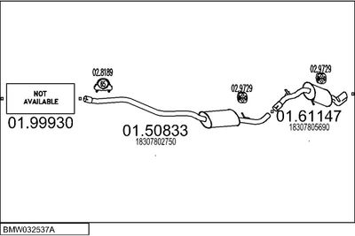 SISTEM DE ESAPAMENT MTS BMW032537A058283