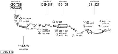 Изпускателна система BOSAL SYS07083