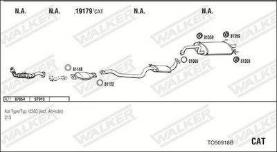 ABGASANLAGE WALKER TO50918B