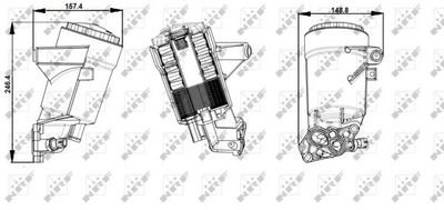 Housing, oil filter 31292