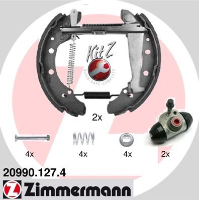 Комплект тормозных колодок ZIMMERMANN 20990.127.4 для SKODA FAVORIT