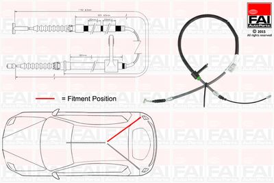 Тросик, cтояночный тормоз FAI AutoParts FBC0003 для ALFA ROMEO GT