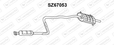 Глушитель выхлопных газов конечный VENEPORTE SZ67053 для SUZUKI SWIFT