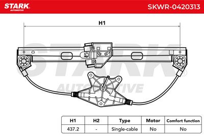 стъклоподемник STARK SKWR-0420313
