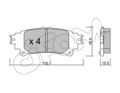 Brake Pad Set, disc brake 822-977-0