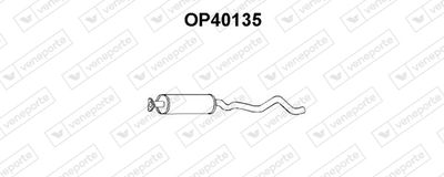 VENEPORTE OP40135 Глушитель выхлопных газов  для OPEL KADETT E универсал (T85) 1.6 i (C15, C35, D15, D35)