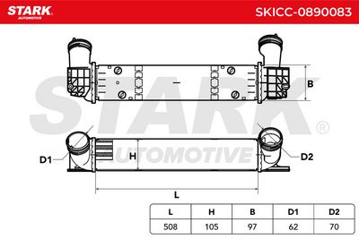 интеркулер (охладител за въздуха на турбината) STARK SKICC-0890083