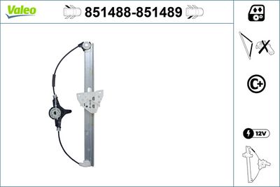 стъклоподемник VALEO 851488