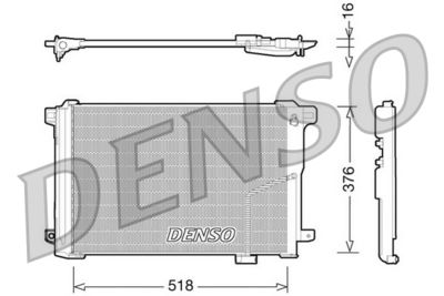 Конденсатор, кондиционер DENSO DCN17005 для MERCEDES-BENZ CLS