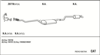 Układ wydechowy WALKER REK018679A