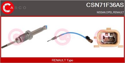 SENZOR TEMPERATURA GAZE EVACUARE