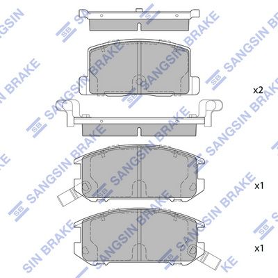 Комплект тормозных колодок, дисковый тормоз Hi-Q SP1437 для TOYOTA MR2