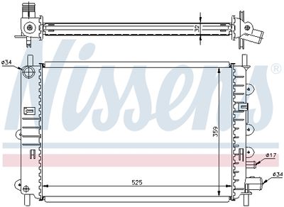 Radiator, engine cooling 62217A