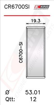 Черупка на биелен лагер KING CR6700SI