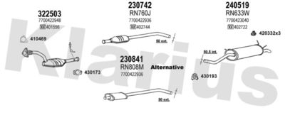 Układ wydechowy KLARIUS 720937E