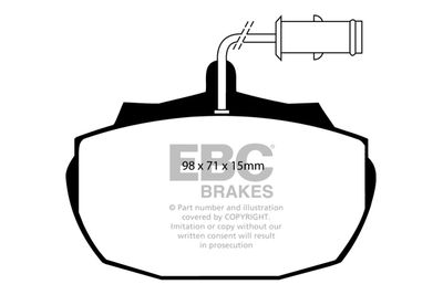 Комплект тормозных колодок, дисковый тормоз EBC Brakes DP471 для AUSTIN AMBASSADOR