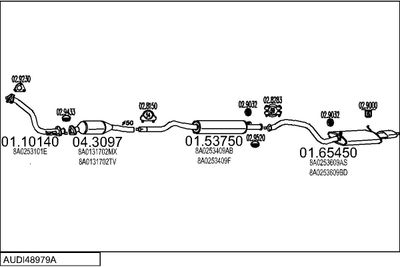 SISTEM DE ESAPAMENT MTS AUDI48979A001396