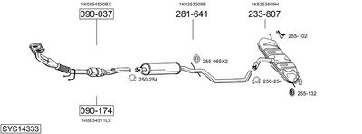 Изпускателна система BOSAL SYS14333