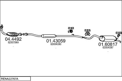 SISTEM DE ESAPAMENT MTS RENA22767A113279