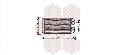 VAN-WEZEL 53006557 Радіатор пічки для TOYOTA (Тойота)