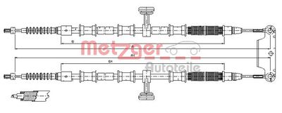 METZGER 11.5945 Трос ручного тормоза  для OPEL SIGNUM (Опель Сигнум)