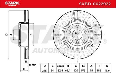 спирачен диск STARK SKBD-0022922