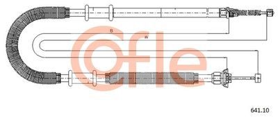 COFLE 92.641.10 Трос ручного тормоза  для FIAT DOBLO (Фиат Добло)