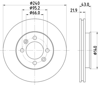 Тормозной диск HELLA 8DD 355 101-901 для ROVER MAESTRO
