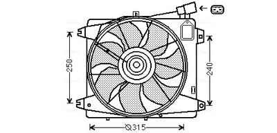 VENTILATOR RADIATOR AVA QUALITY COOLING TO7555