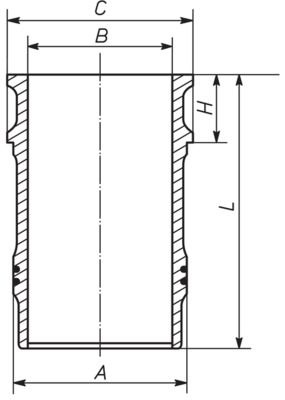 Cilindervoering - 001LW00138000 - MAHLE