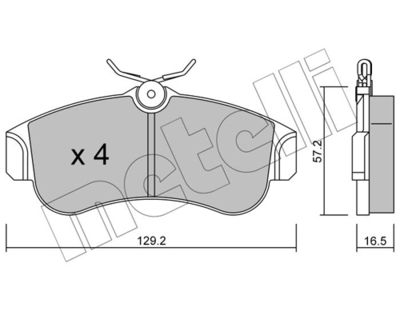 Комплект тормозных колодок, дисковый тормоз 22-0123-0