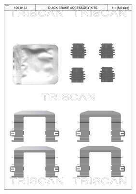 Комплектующие, колодки дискового тормоза TRISCAN 8105 431664 для HYUNDAI SANTA FE