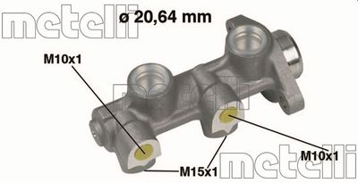 Главный тормозной цилиндр METELLI 05-0183 для OPEL KADETT