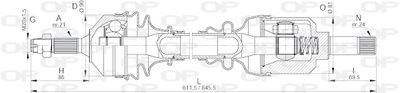 OPEN PARTS DRS6123.00 Полуось в сборе для PEUGEOT (Пежо)