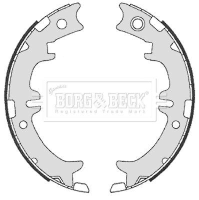 Zestaw szczęk hamulcowych, hamulec postojowy BORG & BECK BBS6330