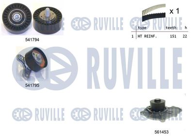 Pompa wodna + zestaw paska rozrządu RUVILLE 5503381