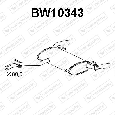 Глушитель выхлопных газов конечный VENEPORTE BW10343 для BMW X4