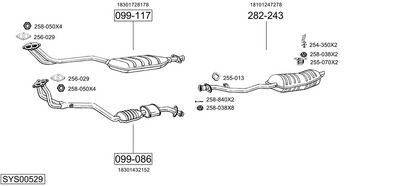 Изпускателна система BOSAL SYS00529