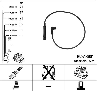 Комплект проводов зажигания NGK 8582 для ALFA ROMEO 146