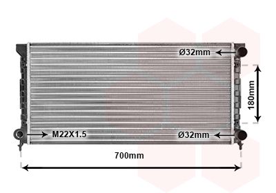 VAN WEZEL 58002072 Радиатор охлаждения двигателя для VW PASSAT B3/B4 Variant (3A5, 35I)