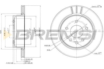 Тормозной диск BREMSI CD7004V для DAIMLER XJ