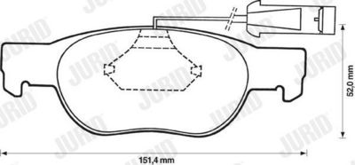 BREMSBELAGSATZ SCHEIBENBREMSE JURID 571882J 2