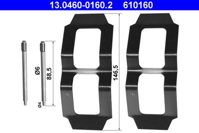 Комплектующие, колодки дискового тормоза ATE 13.0460-0160.2 для MERCEDES-BENZ T1