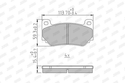 BREMSBELAGSATZ SCHEIBENBREMSE JURID 573392J 1