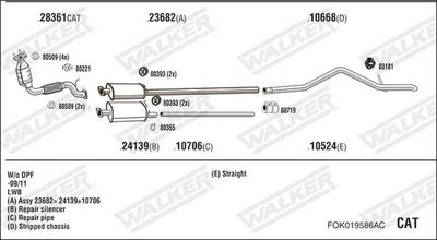 Изпускателна система WALKER FOK019586AC