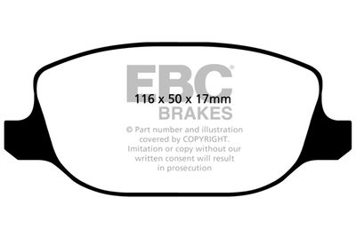 Комплект тормозных колодок, дисковый тормоз EBC Brakes DP21425 для ALFA ROMEO 159