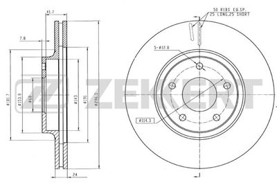 ZEKKERT BS-5345 Тормозные диски для NISSAN MAXIMA / MAXIMA QX V (A33)