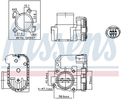 CARCASA CLAPETA NISSENS 955191 6