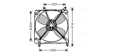 VENTILATOR RADIATOR AVA QUALITY COOLING TO7516