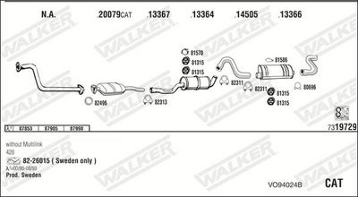 SISTEM DE ESAPAMENT WALKER VO94024B